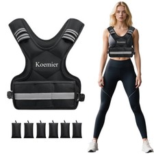 Adjustable Weighted Vest for Men and Women,11-20lb Vest with 6 Ironsand Weigh...