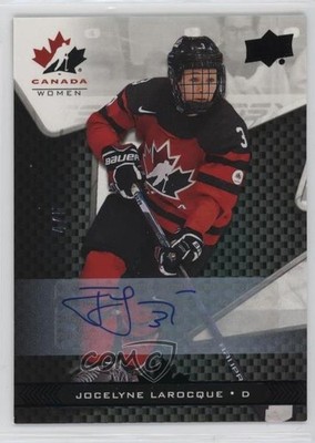2018 Upper Deck Team Canada Juniors Black 4/5 Jocelyne Larocque #68 Auto 1sz