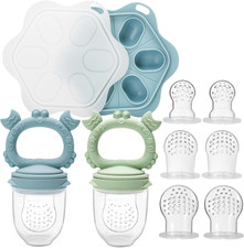 Baby Fruit Food Feeder, Mini Freezer Tray Combo, for 3 Month BPA Free