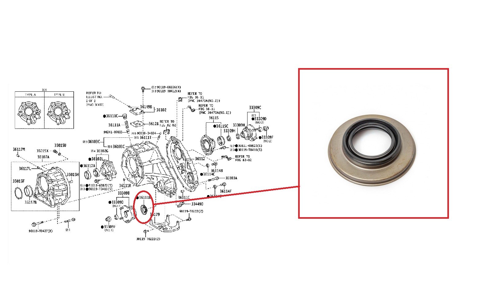 for TOYOTA LAND CRUISER KDJ150 3.0TD TRANSFER BOX OUTPUT OIL SEAL FRONT 2009+