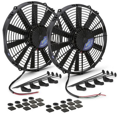 Proform 67038 Universal 12 in. Brushless Electric Cooling Fan Kit [Two Fans]