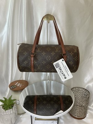 Vintage Preloved Louis Vuitton Monogram LV  Papillon 26 Barrel Bag Cylinder COA