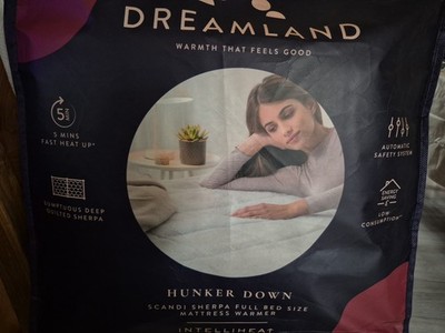 Dreamland Hunker Daunen Heizdecke, Doppelgröße, Scandi Sherpa