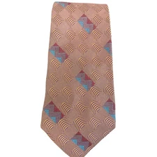 Mark Shale Robert Talbott Silk Tie Geometric Woven Pattern Mens Made in the UK.
