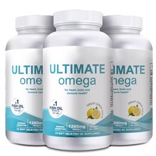 NORDIC NATURALS 3PCS OMEGA 1280MG EPA, DHA -FOR BRAIN, SKIN, HEART HEALTH -