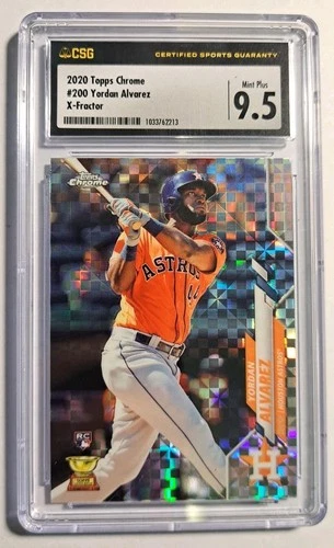 2020 Topps Chrome #200 Yordan Alvarez X-Fractor Houston Astros CGC 10