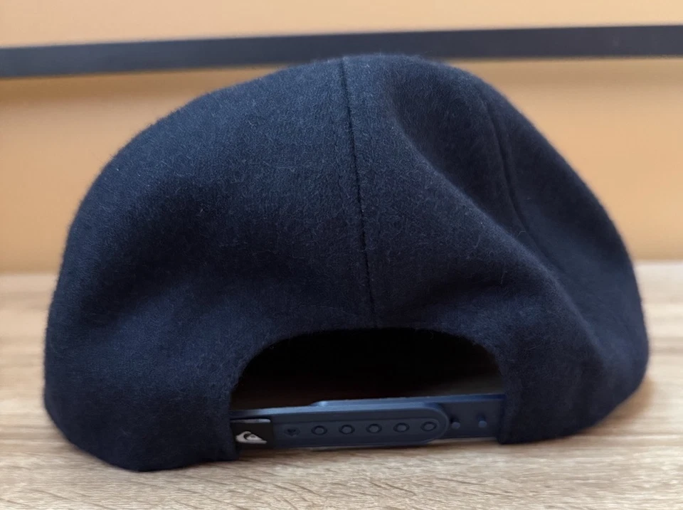 Gorra Quicksilver SnapBack azul mezcla de lana OSFM nuevos clásicos Yupoong Foto 4 de 4