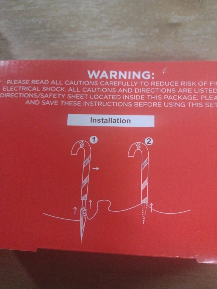 Make the Season Bright 10ct Light Up Candy Canes. 9 Feet 10 Candy Canes. New Box - Image 4 of 4