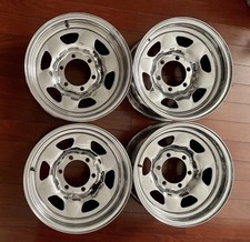 Toyota Landcuiser Chrome Rims Wheel Set Fj40 Fj60 Vintage Offroad Oem