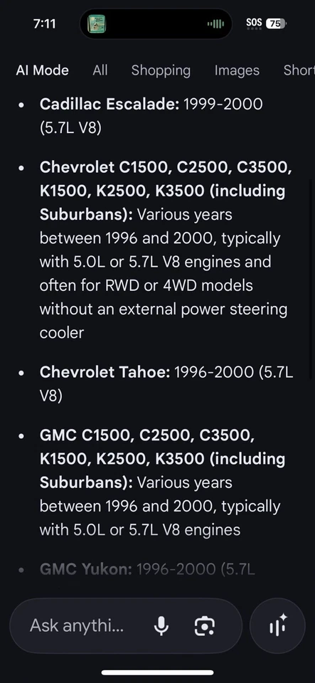 New OEM GM 26038251 Power Steering Return Hose 1996-2000 Tahoe Yukon Escalade 99 - Image 3 of 4