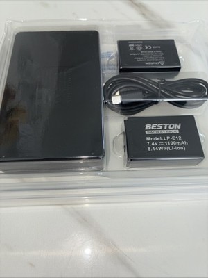 Beston Power Battery (2-Pack) and Dual Charger for Canon LP-E10 New
