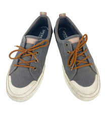 Sperry Top Sider Boat Shoes Women's 6.5 Gray Flats Pier Wave Slip-On 37 Sneakers