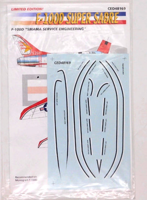 Cutting Edge F-100D SMAMA Service Engineering 1:48 CED4819 Decal Monogram Kit