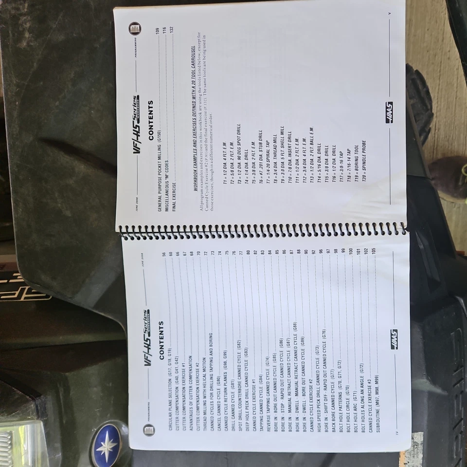 Pasta de trabalho de programação série HAAS VF/HS. Junho de 2006. Excelente. - Imagem 4 de 4