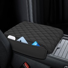 Car Center Console Cover, Armrest Cover for Car, Microfiber Leather Armrest C...