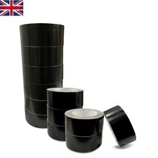 12 Rolls Heavy Duty Black Duct Tape - Eco-Friendly Waterproof 50mm x 50m 0.06 per metre