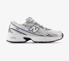 New Balance 740 White Navy Silver GR740WN GS SZ 4Y-7Y Boys Womens Girls