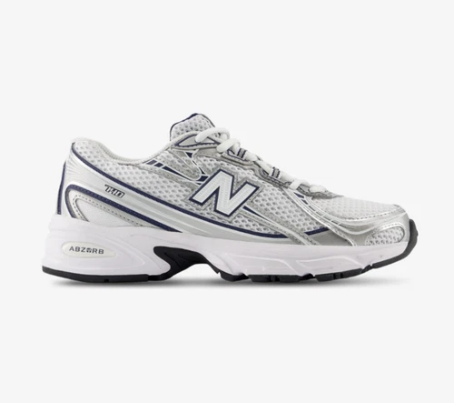 New Balance 740 White Navy Silver GR740WN GS SZ 4Y-7Y Boys Womens Girls