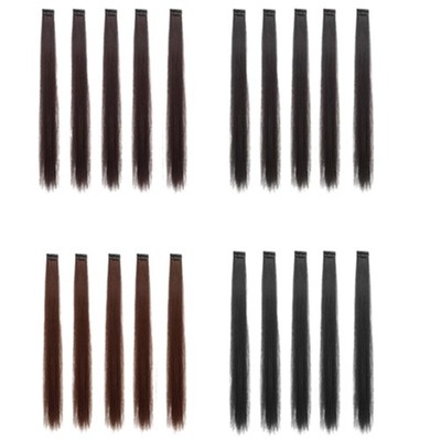 5pcs Natural Adhesive Hair Extensions Heat Resistant Elegant Hair Extensions