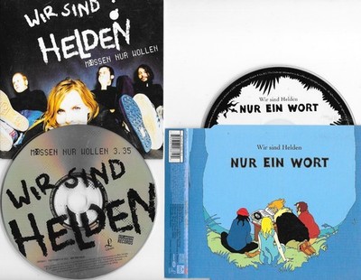 2 x  WIR SIND HELDEN - nur ein wort + müssen nur wollen  PROMO  - CD
