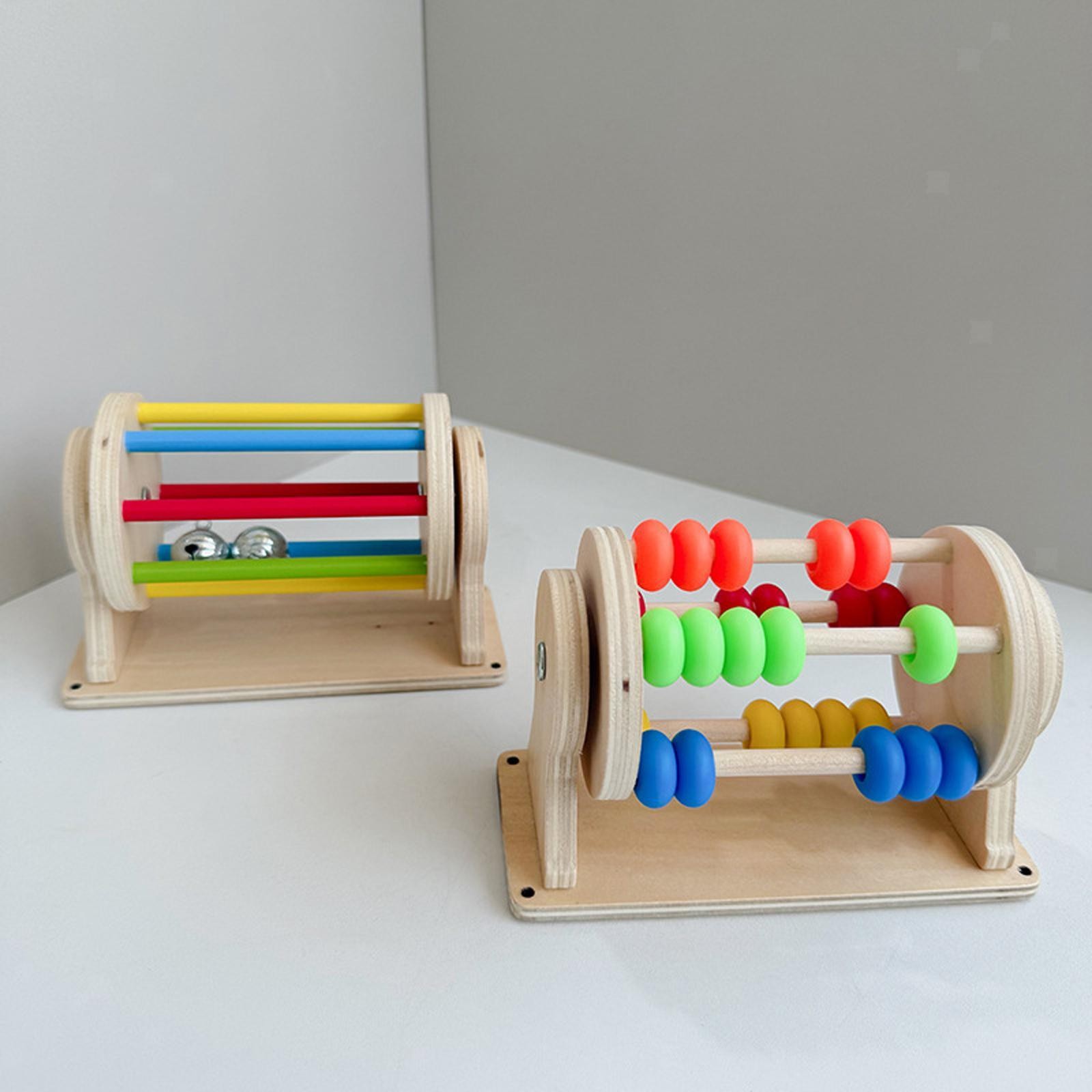 Hölzernes Rolltrommelspielzeug, sensorische Entwicklung für Kindergarten,