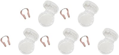 CHEX 5 x Feder Nasenclip leicht gefedert Herren Damen Gummi überzogen Tragetasche