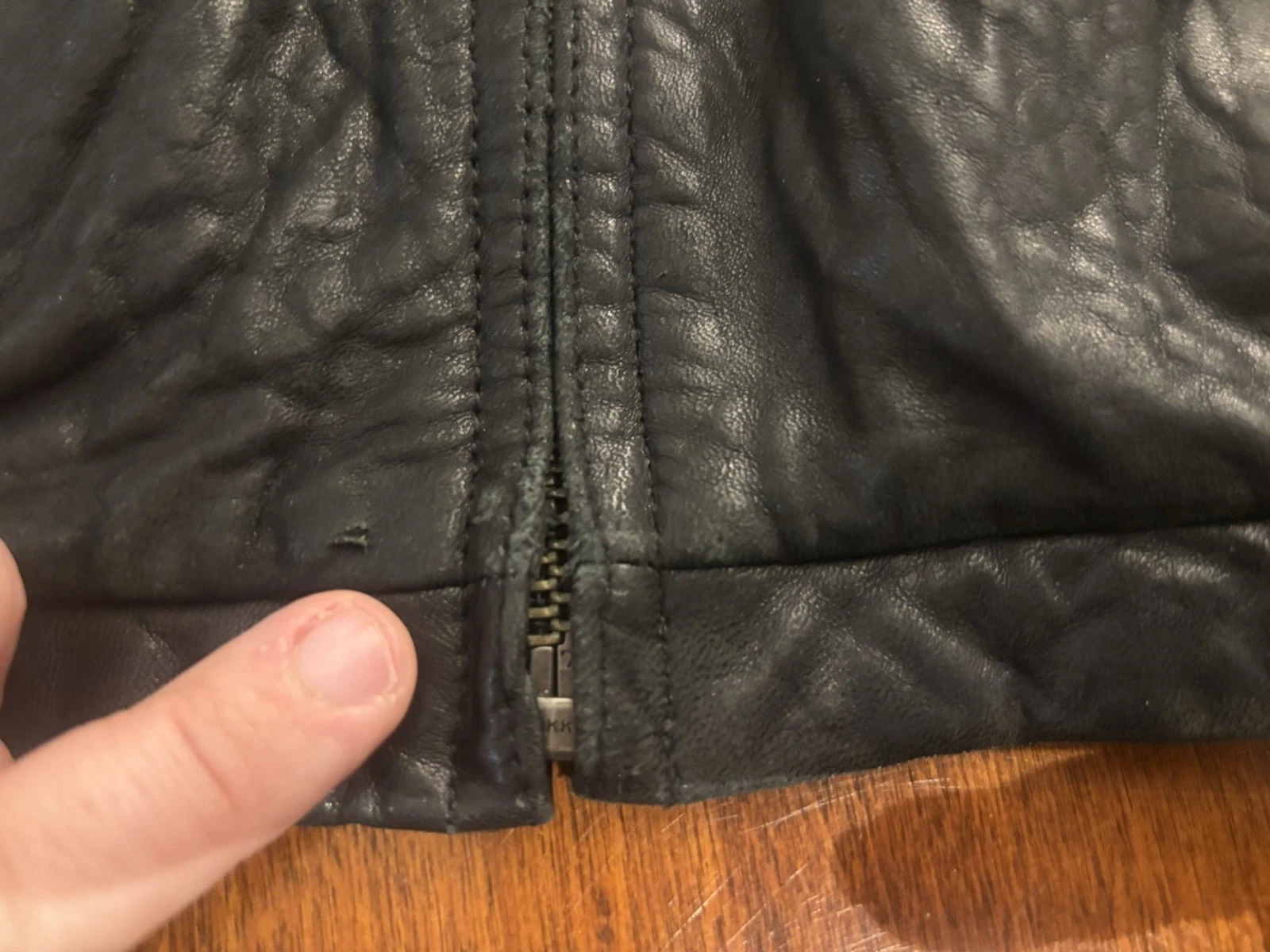 Wilsons Leather Pelle Studio Mens XXL Black Leather Jacket Removable Liner, GUC - product detail image 11