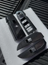 2010-2014 Silverado Sierra Window Switch Bezel Trim Carbon Fiber