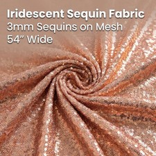 Iridescent Sequin Fabric 3mm Sequins Stretch Mesh 54 Inch Glitz Fabric