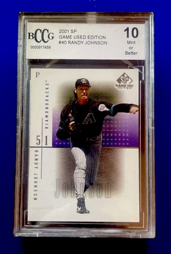 2001 SP Game Used Randy Johnson #40 card