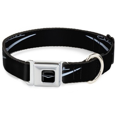 Dog Collar CHAT-1955-57 CHEVROLET V Emblem Black/Silver 1955-57 CHEVROLET V Embl