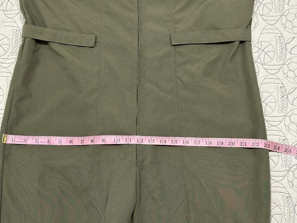 Top Gun Costume Mens Maverick Flight Suit Coverall Green cosplay  No Tag Size - Image 4 of 4