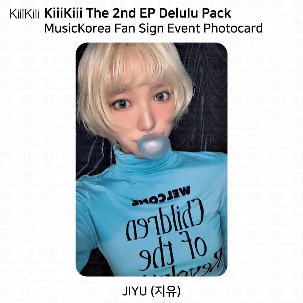 KiiiKiii The 2nd EP Delulu Pack MusicKorea 1st Fan Sign Photocard