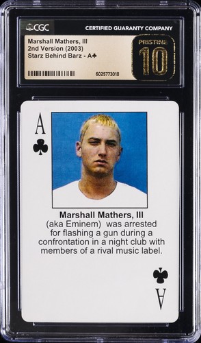 2003 STARZ BEHIND BARZ SECOND VERSION MARSHALL MATHERS, III CGC 10 PRISTINE