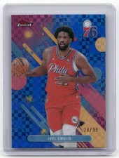 2025-26 Topps Finest #30 Joel Embiid Blue X-Fractor #/99