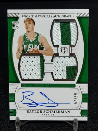 Baylor Scheierman 2024-25 National Treasures RC Rookie Auto Triple Patch #57/99
