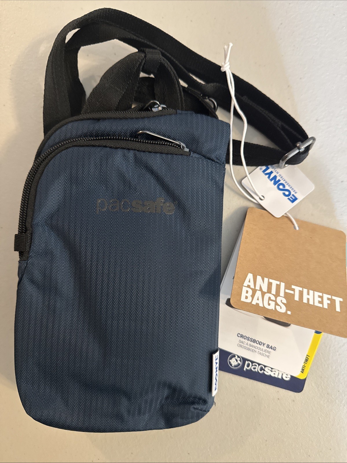 Pacsafe Daysafe Anti-theft Tech Crossbody Bag In Navy Blue