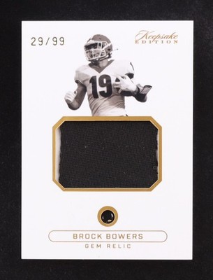 BROCK BOWERS Keepsake Edition Gem Relic Jumbo Jersey RC (RAIDERS) #29 of 99   
