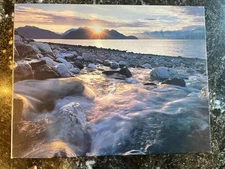 VTG Springbok Jigsaw Puzzle Sunset At Glacier National Park 500 Pieces COMPLETE!