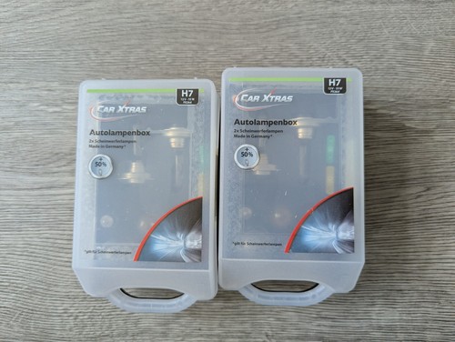 2x Car Xtras H7 Lampe Leuchtmittel Auto Scheinwerfer Set Box H7