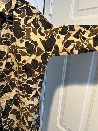 Vntg Walls Blizzard Pruf Insulated Coveralls USA Duck Camo Men's Size L Tall - Picture 7 of 19