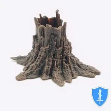 Short Tree Stump - Monster Fight Club D&D Pathfinder Painted Scenery