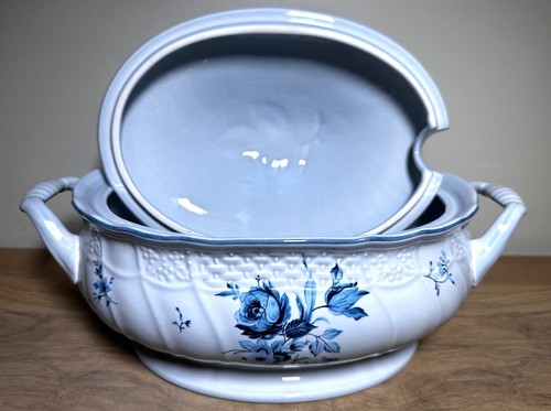 Sheffield by Mikasa 'Precious Blue D2502' oval blau Blumenmuster Tureeen mit Deckel - Bild 3 von 10