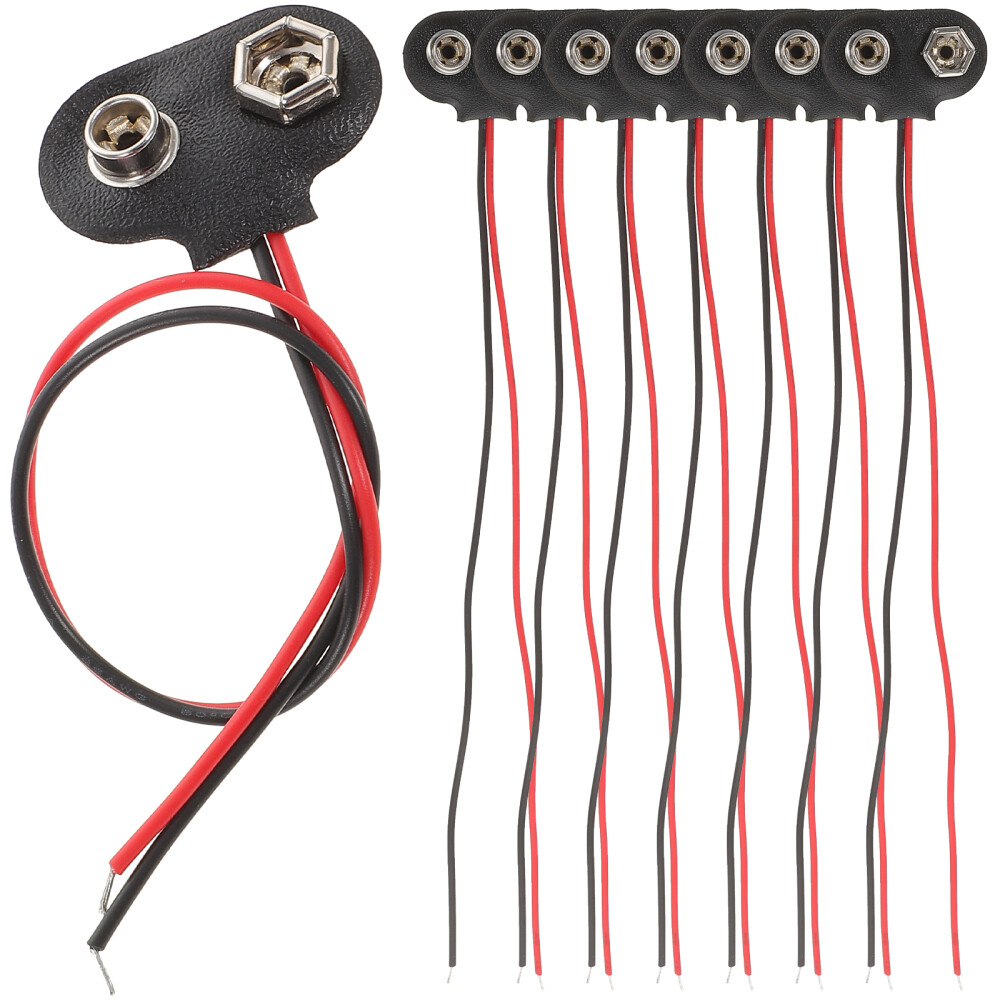 50 Pcs Electrical Wire Connectors 9v Battery for Electronics