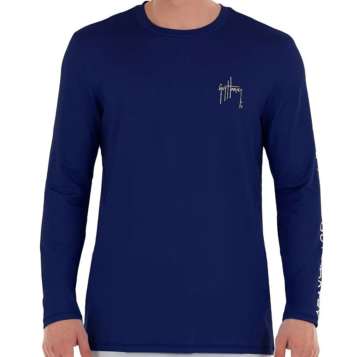 Guy Harvey Mens Crew Neck Long Sleeve Graphic T-Shirt UPF 50 Size XL-2XL