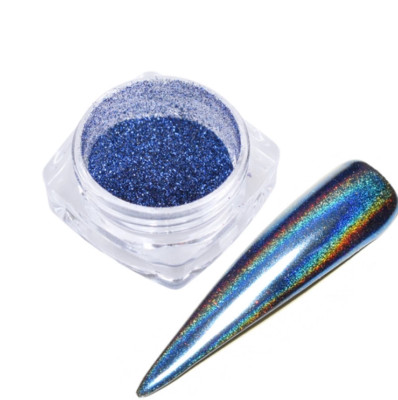 15μm EINHORNPULVER holografisches Spiegeleffektpuder Nailart Pigment 6 FARBEN