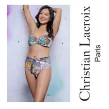 Swiminista Christian Lacroix Joy Bikini Top & Classy Bottom Swimsuit SET XL!! 
