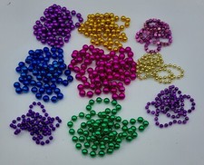 Mardi Gras Beads Lot of 9 Blue Pink Purple Gold Green Party Favors Necklaces
