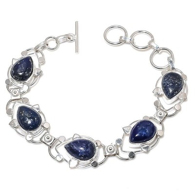 Bracelet Argent Sterling 925 Fait Main – Pierres Précieuses Monalisa Multicolores – Réglable