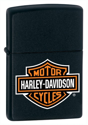 zippo harley davidson hd logo black matte windproof lighter 218